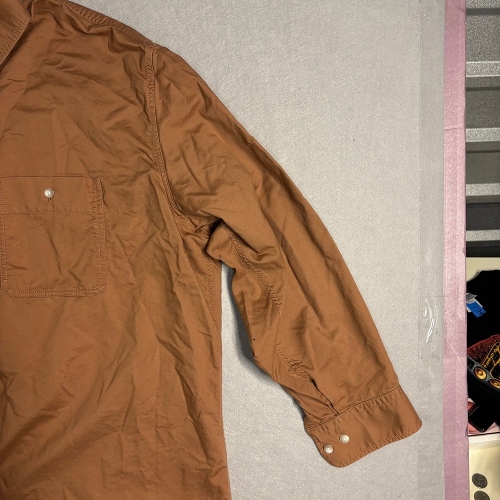 Uniqlo Men's Brown 100% Cotton Button-Up Shirt S Dual Chest Pockets - Picture 10 of 16